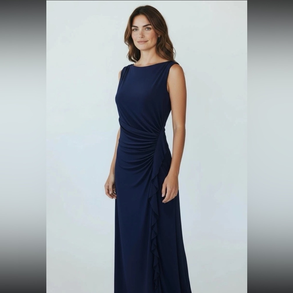 Lauren Ralph Lauren Navy Blue Maxi Dress